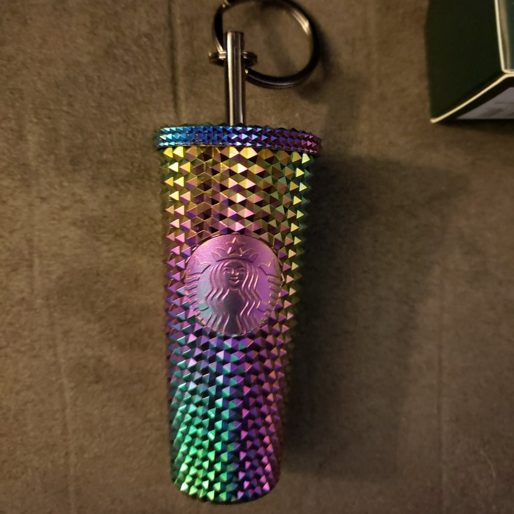 Starbucks Iridescent Key Chain Cold Cup with straw - Picture 4 of 8